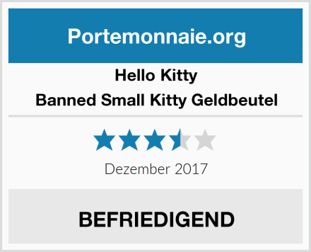 Hello Kitty Banned Small Kitty Geldbeutel Test