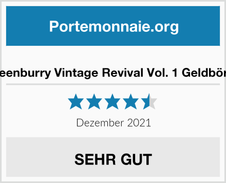  Greenburry Vintage Revival Vol. 1 Geldbörse Test