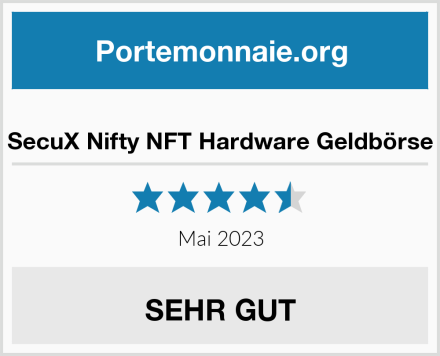  SecuX Nifty NFT Hardware Geldbörse Test