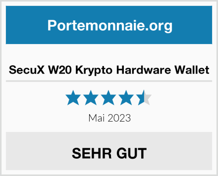 SecuX W20 Krypto Hardware Wallet Test