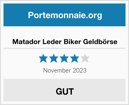  Matador Leder Biker Geldbörse Test